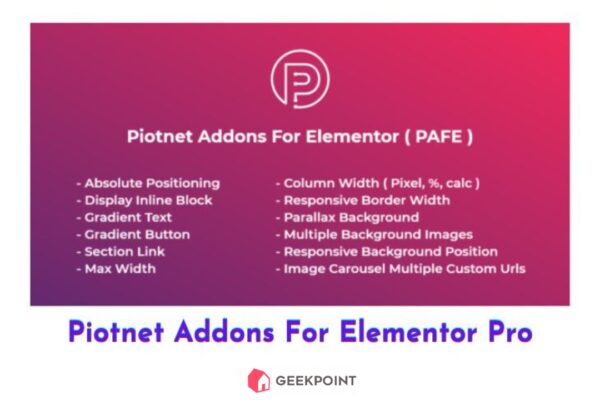 Free Download Piotnet Addons for Elementor Pro