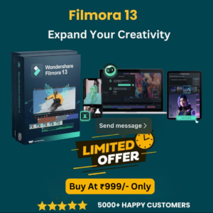 Filmora 13 with AI: Latest version Lifetime Access at 999