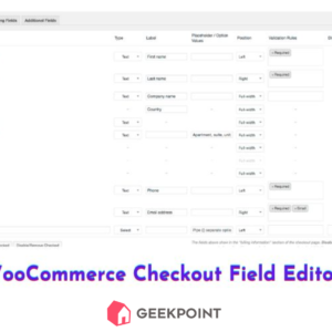 WooCommerce Checkout Field Editor